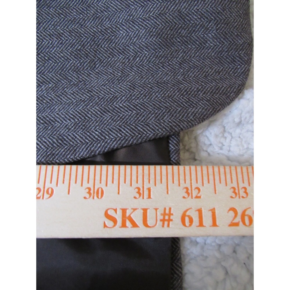 Lauren Ralph Lauren Houndstooth Wool Cashmere Blend Blazer Sz 44L For Macy's - Picture 11 of 14